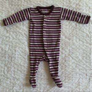 L’ovedbaby striped footie